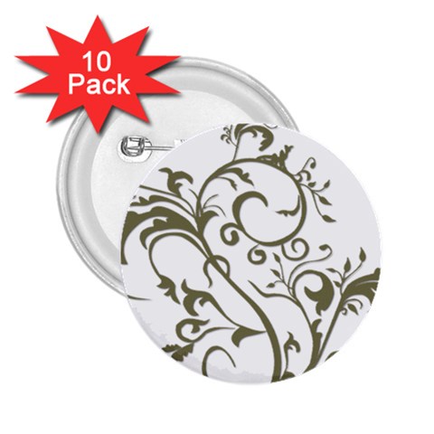 Decorative Vine 2.25  Button (10 pack) from ArtsNow.com Front