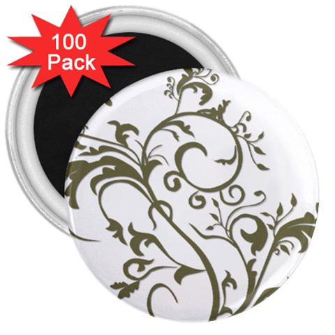 Decorative Vine 3  Magnet (100 pack) from ArtsNow.com Front