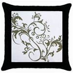 Decorative Vine Throw Pillow Case (Black)