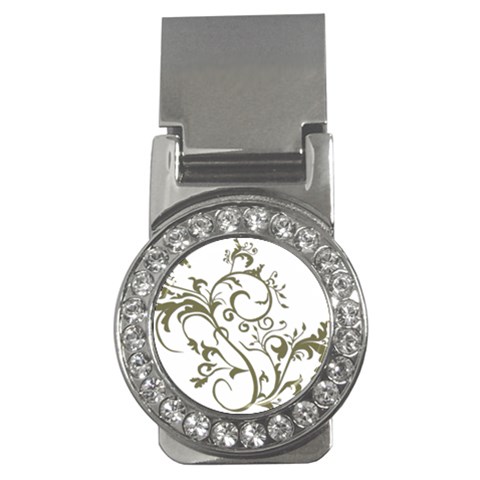 Decorative Vine Money Clip (CZ) from ArtsNow.com Front