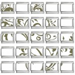 Decorative Vine 9mm Italian Charm (25 pack)