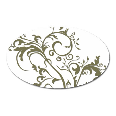 Decorative Vine Magnet (Oval) from ArtsNow.com Front