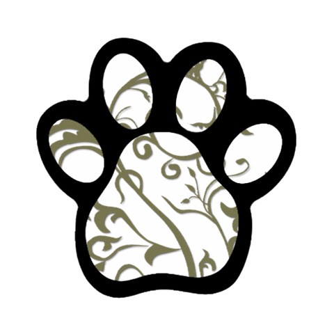 Decorative Vine Magnet (Paw Print) from ArtsNow.com Front