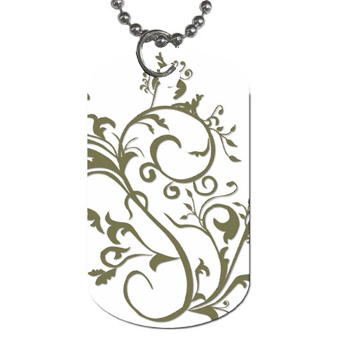 Decorative Vine Dog Tag (One Side) from ArtsNow.com Front