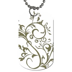 Decorative Vine Dog Tag (Two Sides) from ArtsNow.com Back