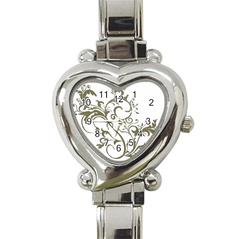 Decorative Vine Heart Italian Charm Watch from ArtsNow.com Front