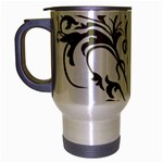 Decorative Vine Travel Mug (Silver Gray)