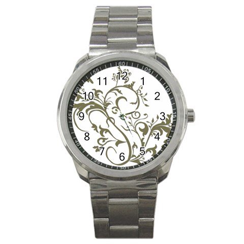 Decorative Vine Sport Metal Watch from ArtsNow.com Front