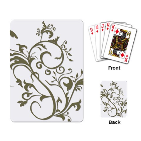 Decorative Vine Playing Cards Single Design from ArtsNow.com Back