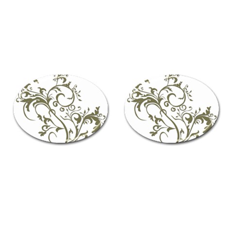 Decorative Vine Cufflinks (Oval) from ArtsNow.com Front(Pair)