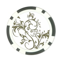 Decorative Vine Poker Chip Card Guard from ArtsNow.com Front