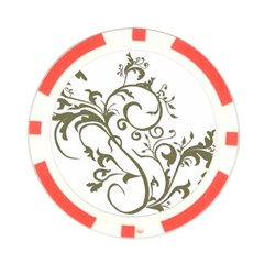 Decorative Vine Poker Chip Card Guard from ArtsNow.com Front