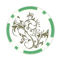 Decorative Vine Poker Chip Card Guard from ArtsNow.com Front