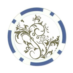 Decorative Vine Poker Chip Card Guard from ArtsNow.com Front