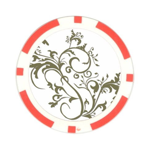 Decorative Vine Poker Chip Card Guard from ArtsNow.com Back