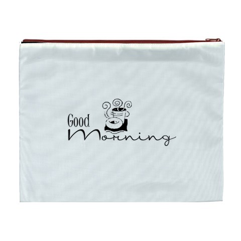 Morning Coffee Cosmetic Bag (XL) from ArtsNow.com Back