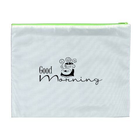 Morning Coffee Cosmetic Bag (XL) from ArtsNow.com Back