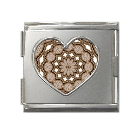 Cookie Mega Link Heart Italian Charm (18mm) from ArtsNow.com Front