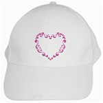 Purple Heart Frame White Cap