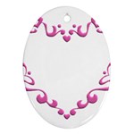 Purple Heart Frame Ornament (Oval)