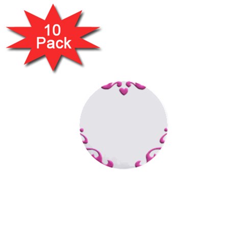 Purple Heart Frame 1  Mini Button (10 pack)  from ArtsNow.com Front