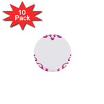 Purple Heart Frame 1  Mini Button (10 pack) 