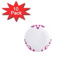 Purple Heart Frame 1  Mini Magnet (10 pack) 