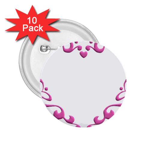 Purple Heart Frame 2.25  Button (10 pack) from ArtsNow.com Front