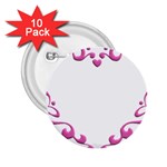 Purple Heart Frame 2.25  Button (10 pack)