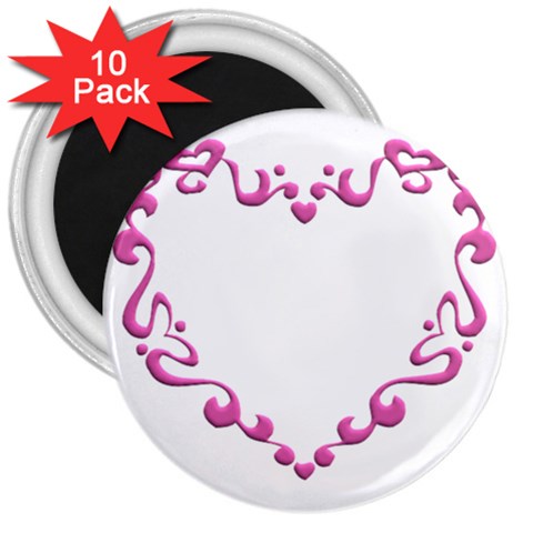 Purple Heart Frame 3  Magnet (10 pack) from ArtsNow.com Front