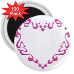 Purple Heart Frame 3  Magnet (100 pack)