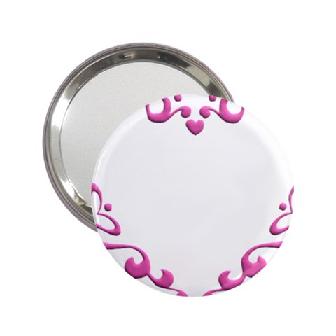 Purple Heart Frame 2.25  Handbag Mirror from ArtsNow.com Front