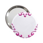 Purple Heart Frame 2.25  Handbag Mirror