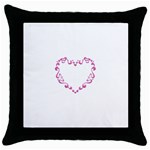 Purple Heart Frame Throw Pillow Case (Black)