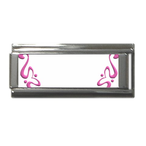 Purple Heart Frame Superlink Italian Charm (9mm) from ArtsNow.com Front