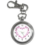 Purple Heart Frame Key Chain Watch