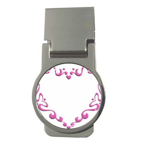 Purple Heart Frame Money Clip (Round) from ArtsNow.com Front