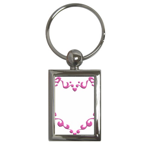 Purple Heart Frame Key Chain (Rectangle) from ArtsNow.com Front