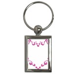 Purple Heart Frame Key Chain (Rectangle)