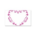 Purple Heart Frame Sticker (Rectangular)