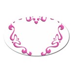 Purple Heart Frame Magnet (Oval)