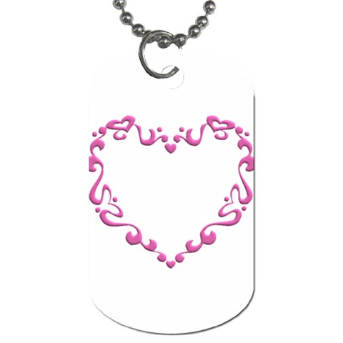 Purple Heart Frame Dog Tag (One Side) from ArtsNow.com Front