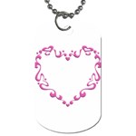 Purple Heart Frame Dog Tag (One Side)