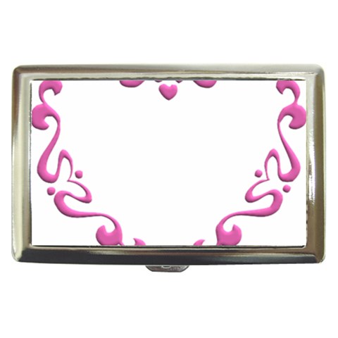 Purple Heart Frame Cigarette Money Case from ArtsNow.com Front