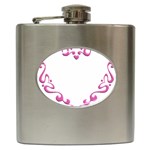 Purple Heart Frame Hip Flask (6 oz)