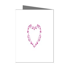 Purple Heart Frame Mini Greeting Cards (Pkg of 8) from ArtsNow.com Left