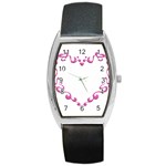 Purple Heart Frame Barrel Style Metal Watch