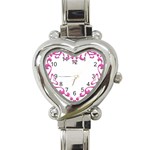 Purple Heart Frame Heart Italian Charm Watch