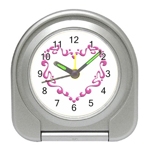 Purple Heart Frame Travel Alarm Clock from ArtsNow.com Front