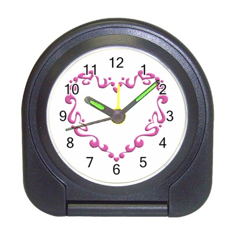 Purple Heart Frame Travel Alarm Clock from ArtsNow.com Front